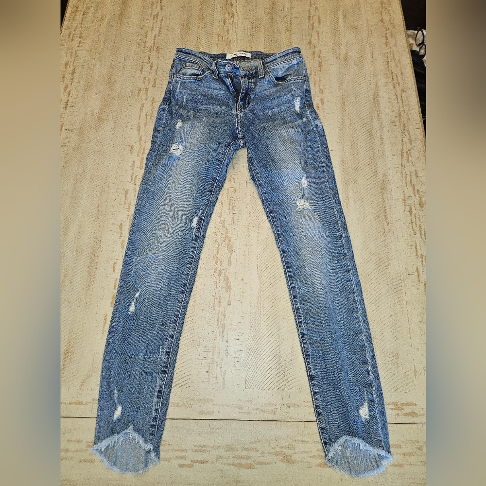 Flying Monkey skinny jeans raw hem 25 low rise